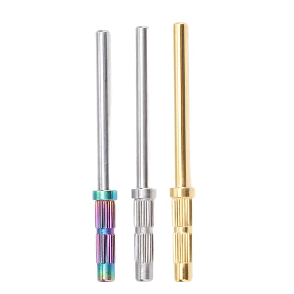 3 stk. 3 mm neglebor i rustfrit stål med slibebånd til manicure og pedicure