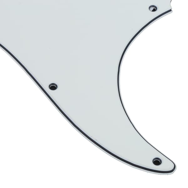 Elgitarr Scratchplate 11 Hål Spegelfinish för FD Gitarrtillbehör Vit