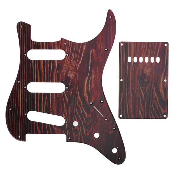 Gitarr SSS PVC Plektrumskydd Scratchplate Shield Board Bakplatta Delar Tiger Stripes