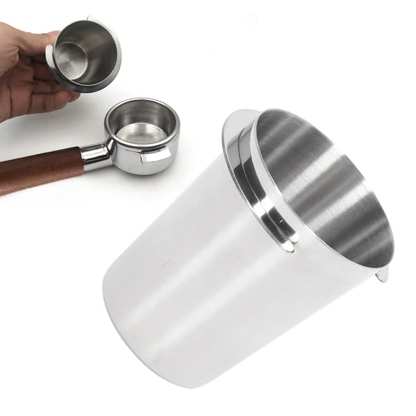 58 mm doseringskop i rustfrit stål til kaffepulver, sølv, til espressomaskine