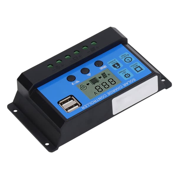 12V 24V Solpanel Controller PWM Fotovoltaisk Regulator LCD Display MPPT Soloplader 100A