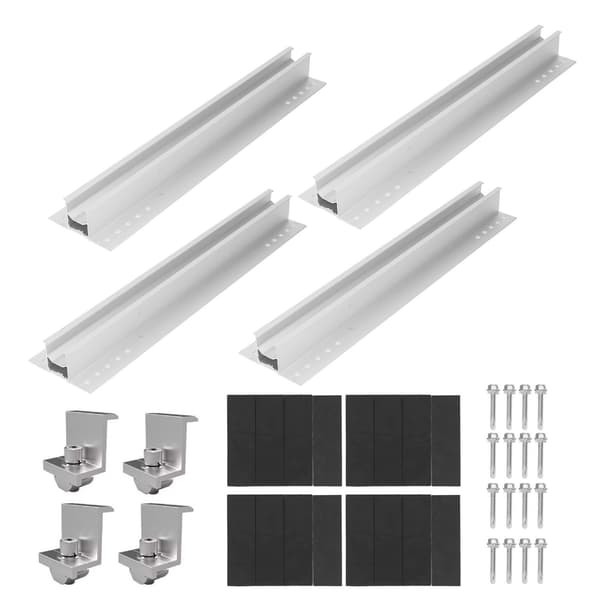 Solpanelmonteringsfäste Set Aluminiumlegering Stadigt Fästande Solpanel PV Monteringsställ Rack