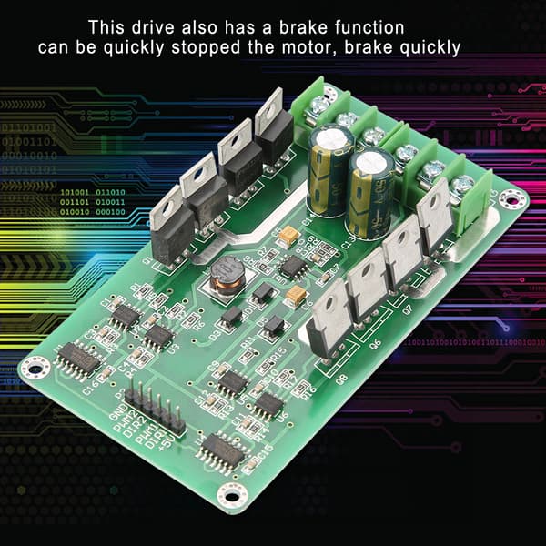 IRF3205 Dual Channel DC Motor Driver Board Module H-bro med bremsefunktion