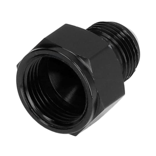 Rørreduktionsadapter Lige AN10 Hun til AN8 Han Aluminiumlegering Sort Fitting