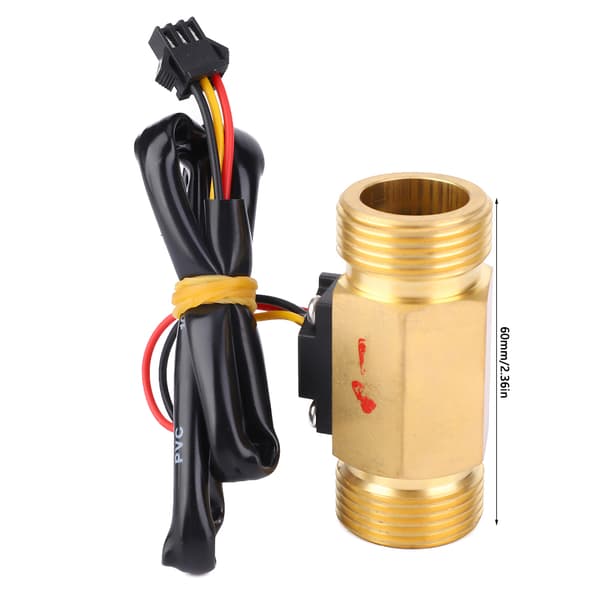 G3/4in Hall-effekt flowmåler han-han gevind 1~30l/min flow sensor måler