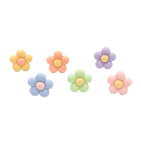6-pack blomformade bilventilklämmor doftande aromaterapi luftfräschare dekor för bilinteriör