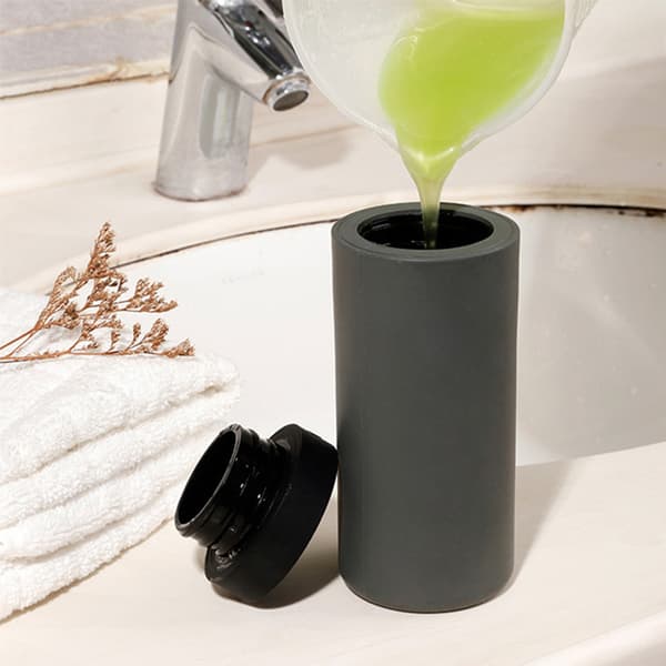 Silikonklämflaska för lotion, schampo, duschgel, diskmedel, grå
