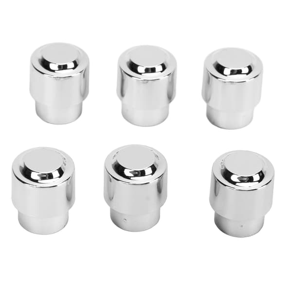 6 st gitarrfatbrytarspets 5-vägs rund retro plast silver elgitarr pickup brytarknopp
