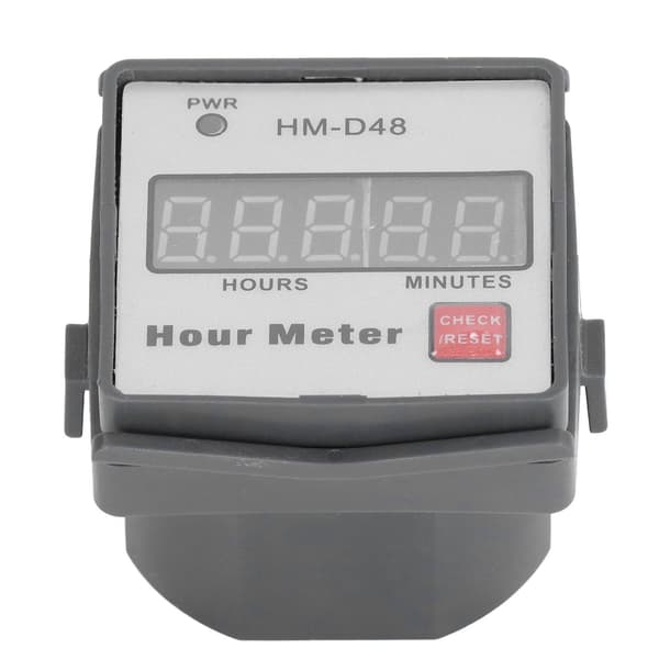Timetæller AC 220-240V Digital Timer ABS Måler 0-999.99H Sort Display Tæller
