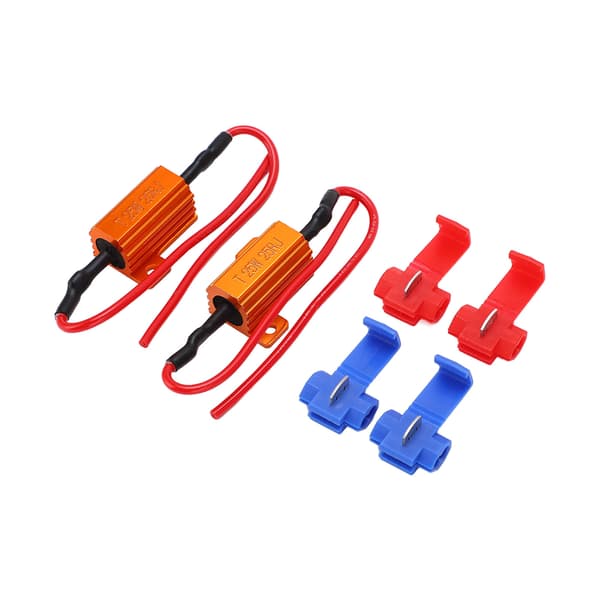 2 sæt 25W 25Ω LED Modstandsafkoder Anti-korruption Holdbar Belastningsindikator Modstand