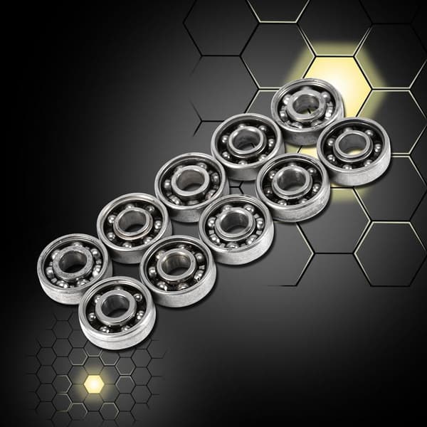 10 stk. miniaturekuglelejer i stål 608 til fingerspidslegetøj Spinner 8*22*7mm