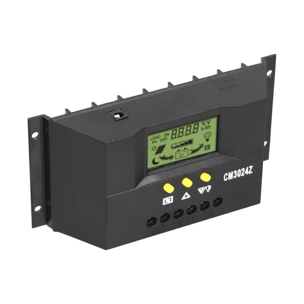 CM3024Z PWM Solar Charge Controller LCD-skærm Solpanel Intelligent Regulator 12V 24V30A