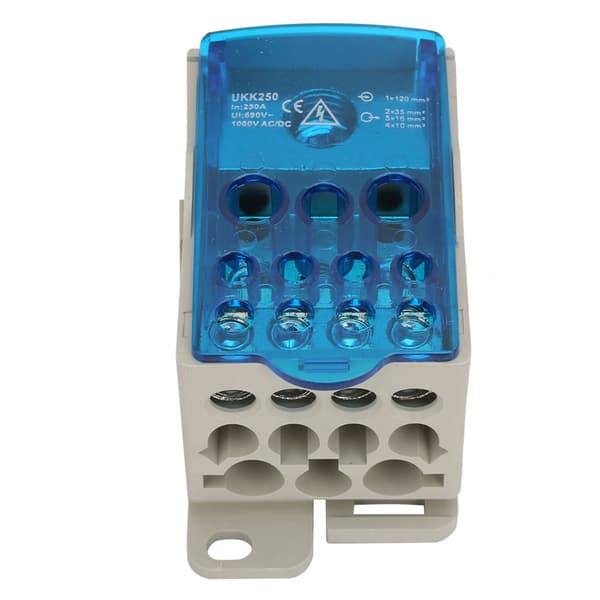 UKK-250A Din-skena kopplingsplint distributionsbox Universal strömfördelningsbox