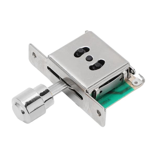 Silver 3-vägs Premium Metall Vippomkopplare för Elgitarr Pickup, 1 Omkopplare + 2 Skruvar