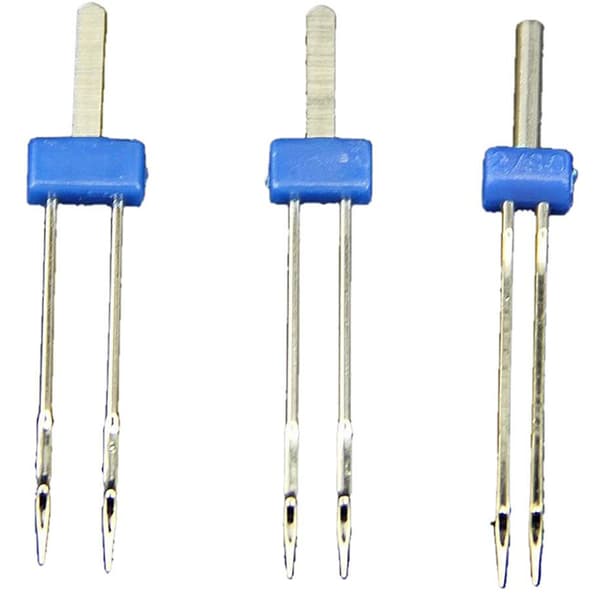 3 kpl 2/3/4 mm kaksoisneuloja, kaksoisompeluneuloja, ompelukoneen tarvikkeita