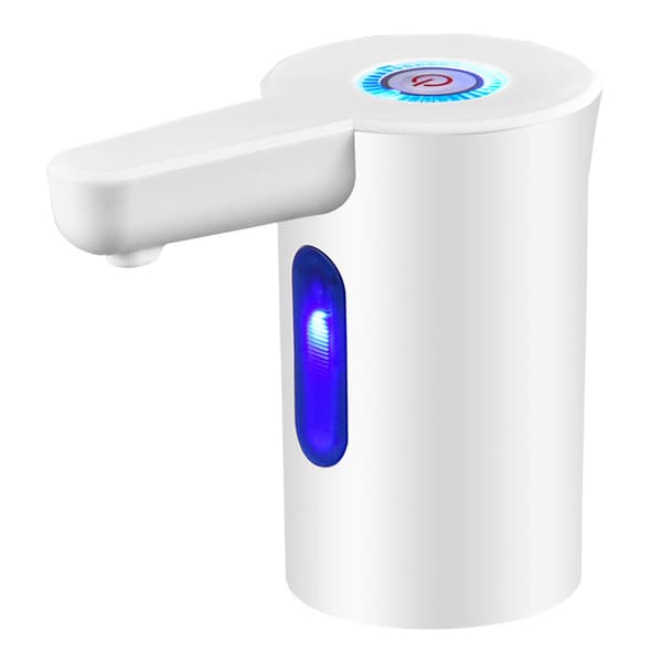 Vit automatisk vattenflaskpump med smart sensor, hög effektivitet för hem, kontor och resor