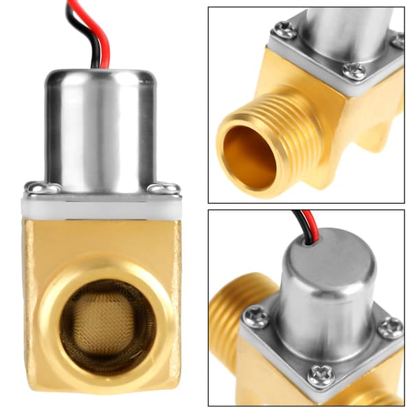 DC 4.5V 1/2\" Vattenflödespuls Elektromagnetisk Ventil Mässingsmagnetventil