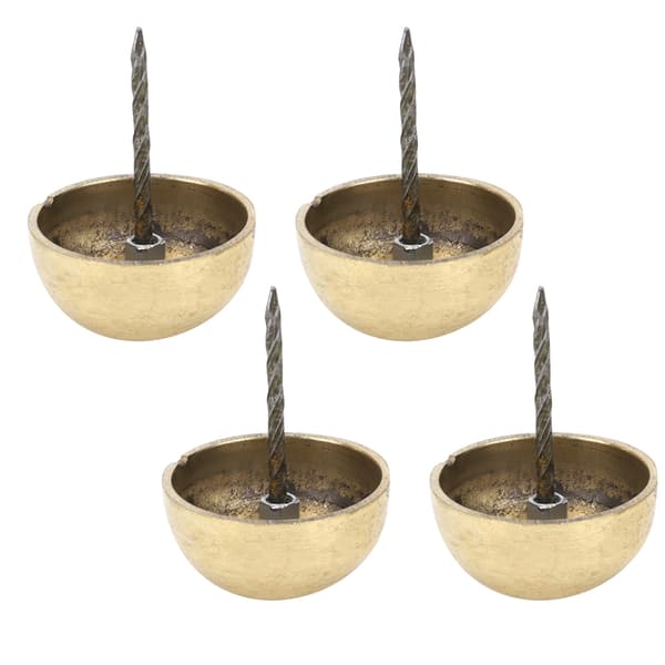 Runde Polsternitter 4-pak Antik Messing Finish Sofa Trim Møbelnitter 3cm-6cm 4cm