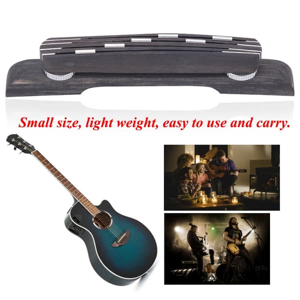 GO104 Ebenholts Gitarrstall Jazzgitarrtillbehör med 6-punkts justerbar höjd 21~26mm