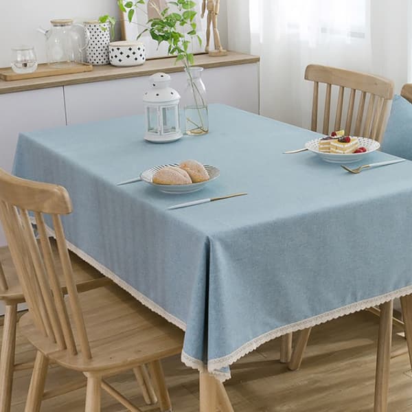 Enfärgad minimalistisk rektangulär duk Spillfri Fläcksäker för Hem och Utomhuscamping