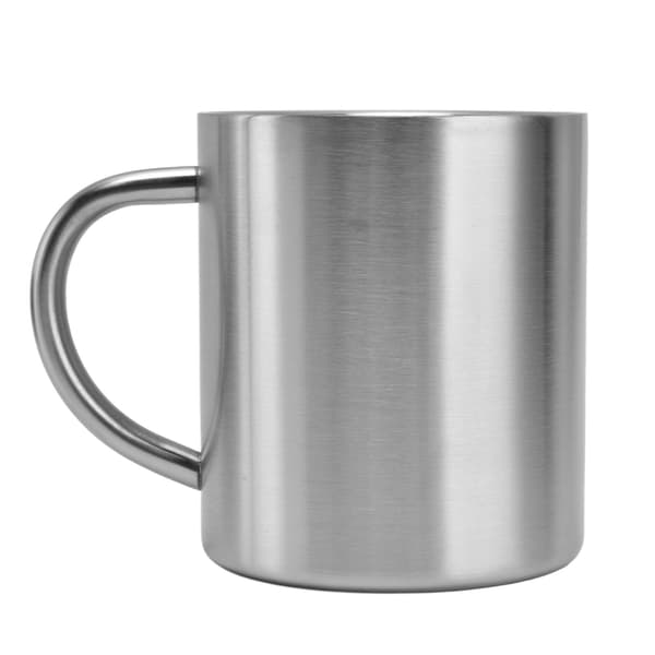 Dobbeltvæggede kaffekrus i rustfrit stål tekopper til camping, rejser, udendørs, kontor 410ml