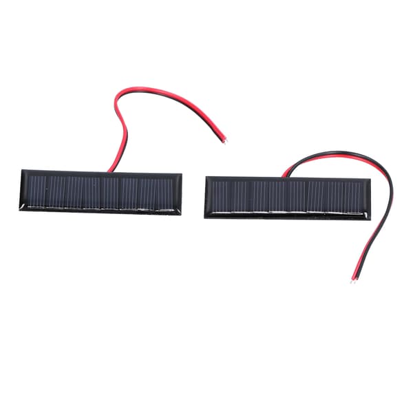 2 stk. 0,2W 4V solpanel med elektronisk ledning Polysilicium solcelleplade til videnskab 75x25mm