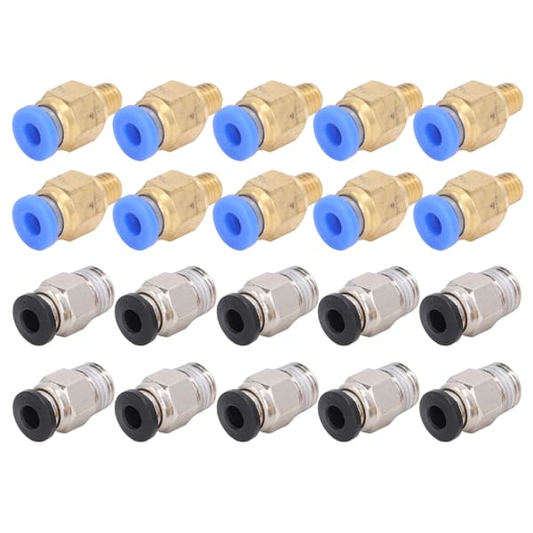 20 stk. 3D-printer pneumatisk fitting PC4-M6 PC4-10 tilbehørssæt til Creality Ender 3
