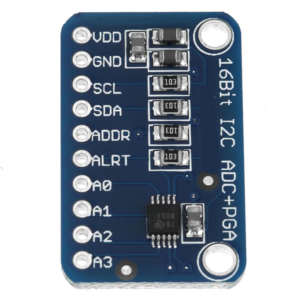 1 stk. 16-bit I2C ADC udviklingskort analog til digital konverteringsmodul
