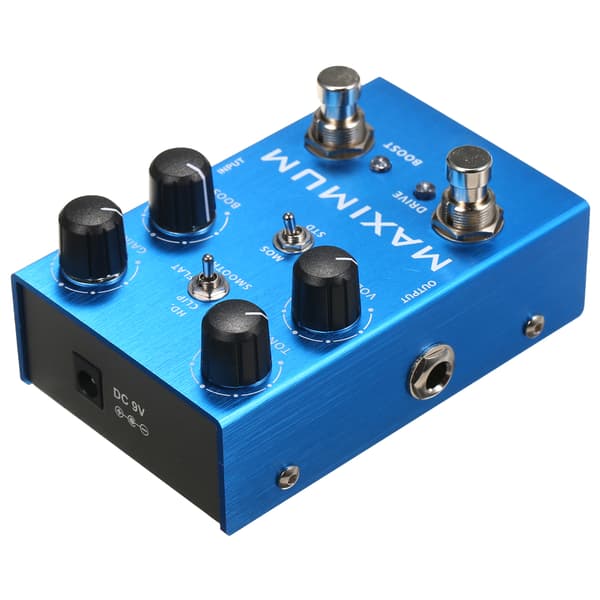 IRIN Elgitarr Overdrive Pedal, 2-vägs växlingsläge, Tone/Gain/Vol/Boost-rattar, Mini Stompbox