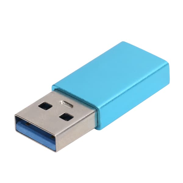 USB-C til USB 3.0 Adapter Konverter, Hurtig Opladning Hun til Han Stik til Bærbar PC, Blå
