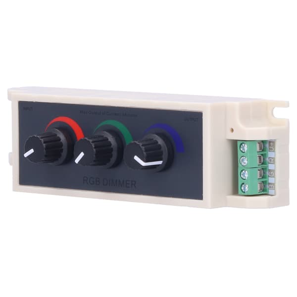 RGB-knaplysdæmper Smart LED-lysstyrkejustering 3-kanals controller DC12-24V