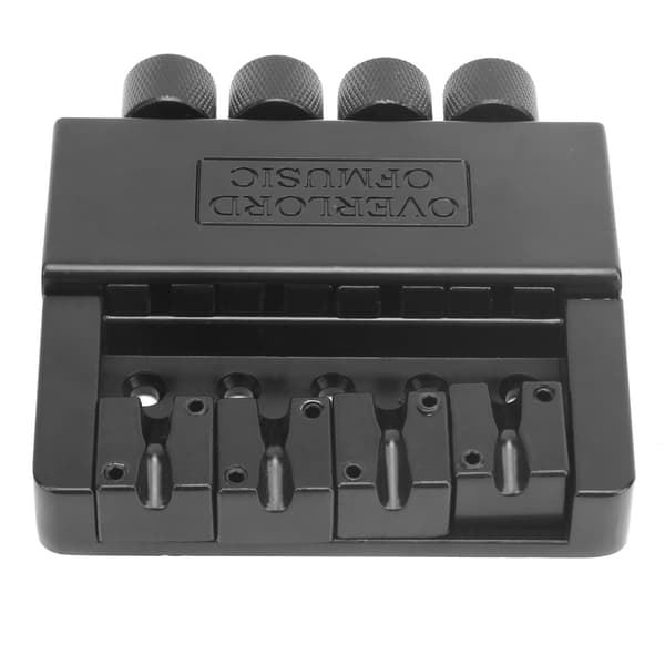 Hovedløs 4-strenget basstrengbro Zinklegering Sort Hale Bas Hardware