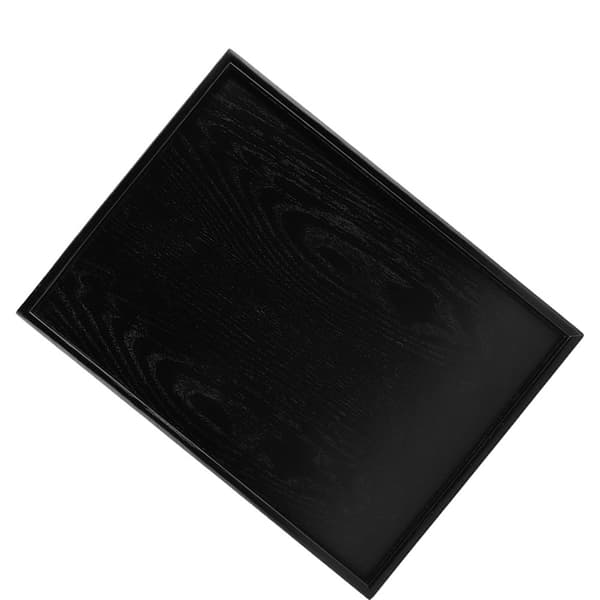 Rektangulär form massivt trä te kaffe snacks mat måltider serveringsbricka tallrik brickor 40 x 30 cm