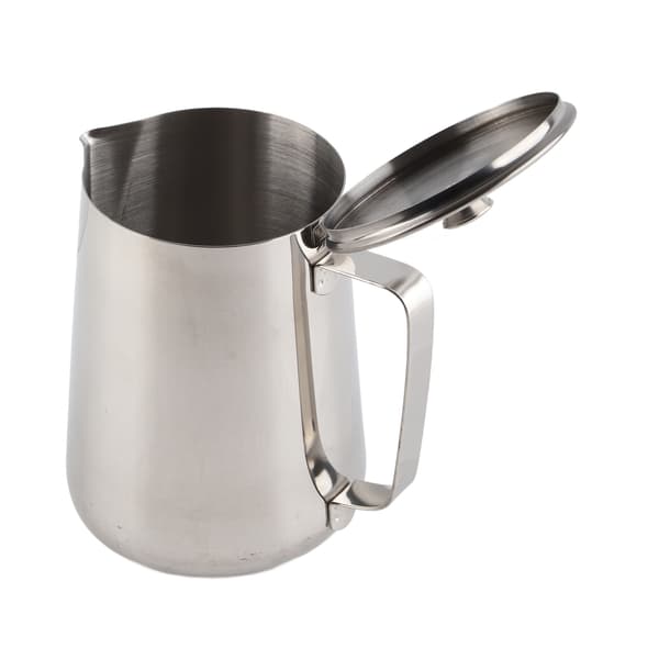 Mælkekande i rustfrit stål med låg til Latte Coffee Art (2000 ml)