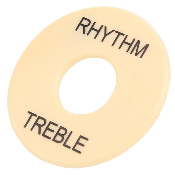 5-pack elgitarr vippströmbrytare bricka plast gitarrdelar 44 mm diameter GN602 svart text