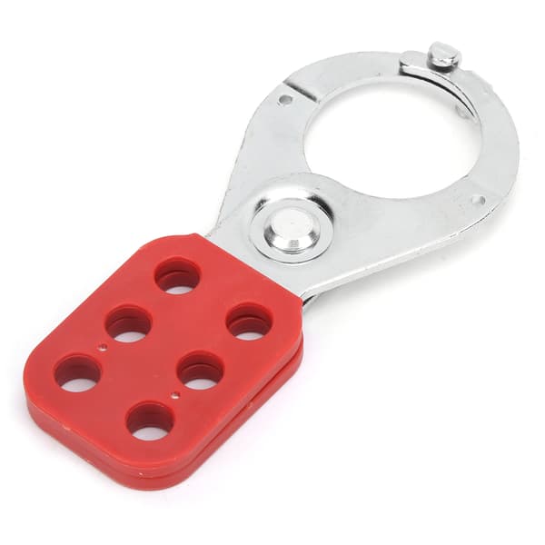 Stållåshasp med 6 hål, 1,5\" käftdiameter, flerbrukslåshantering