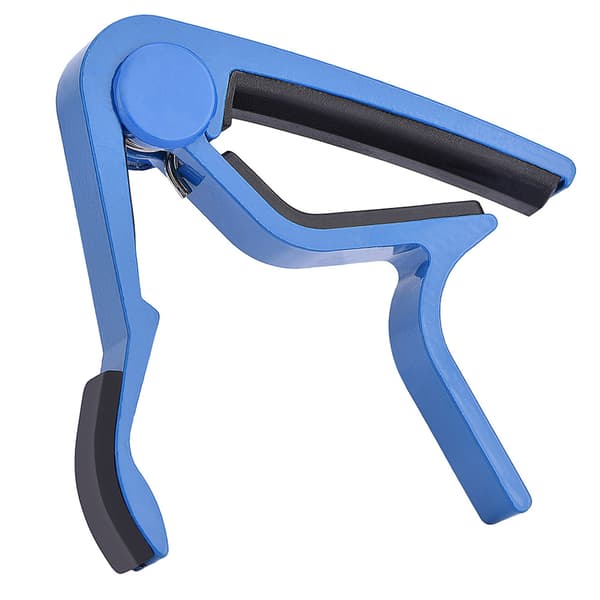 Quick-Release Tuning Capo & Clip Tuner til Akustisk Guitar, Blå, Bærbart Håndsæt