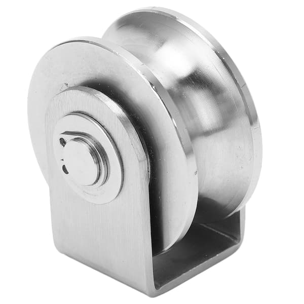 U-type rillehjul i rustfrit stål til skydelåge, industrivogn, 48 mm diameter