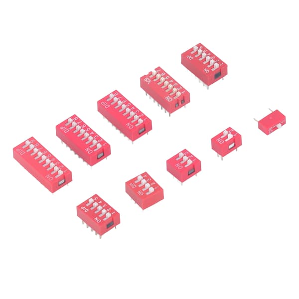 45 st Dip Switch Assorted Kit On Off Toggle 2.54mm Range 1 2 3 4 5 6 7 8 9P för kopplingsplattor