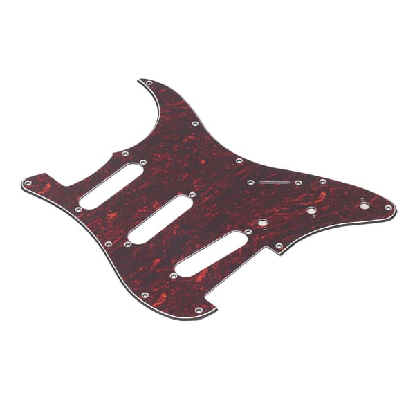 Rött Stratocaster 11-håls gitarrplektrumskydd, plast-scratchplate, ersättningsskydd för elgitarr