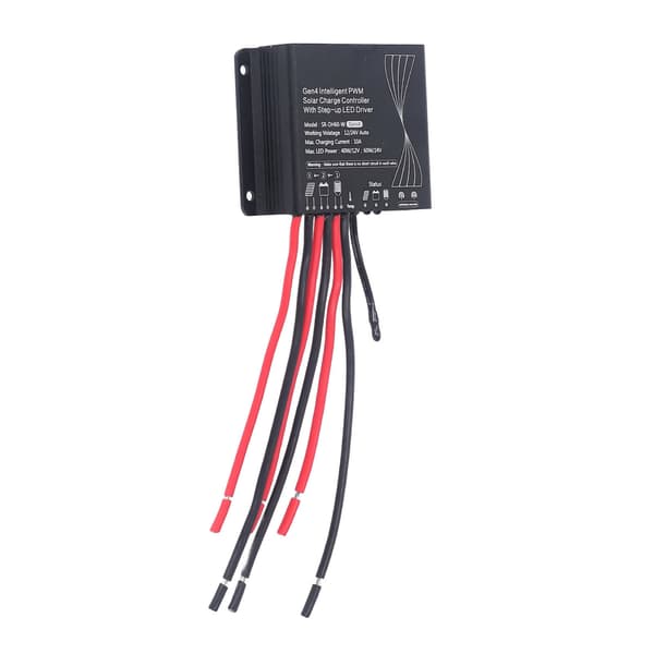Solar ladecontroller 12V 24V PWM batteriopladningsregulator med LED-stepperdriver