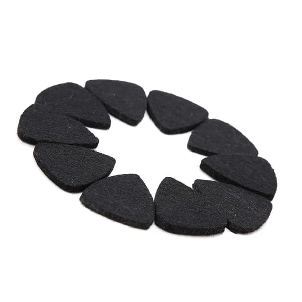 10 st Premium Ullfilt Plektrum 3mm för Gitarr Ukulele Svart