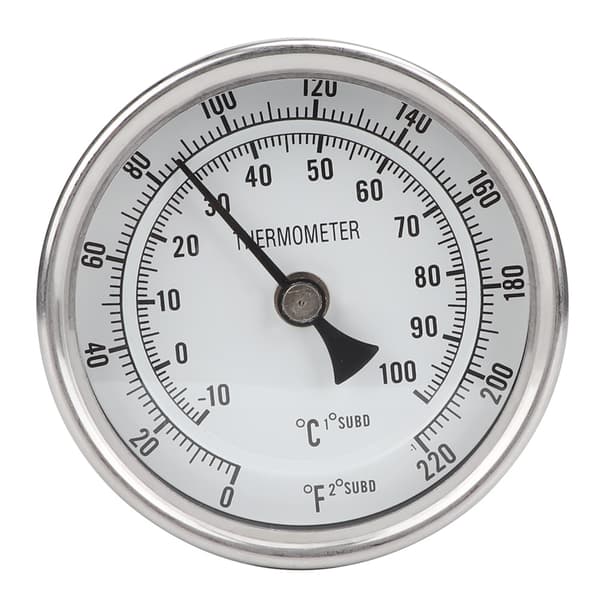 1/2\" NPT rustfrit stål grydetermometer metal urskivetermometer til ølbrygning