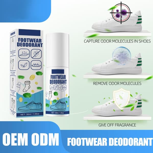 Fodsko Deodorant Spray Lugtødelæggende Middel til Fødder Sko Deodorant Spray
