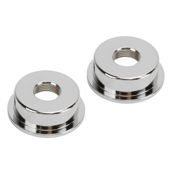 2 st TL elgitarr rund metall elektrosocket jackplatta med monteringsskruvar silver