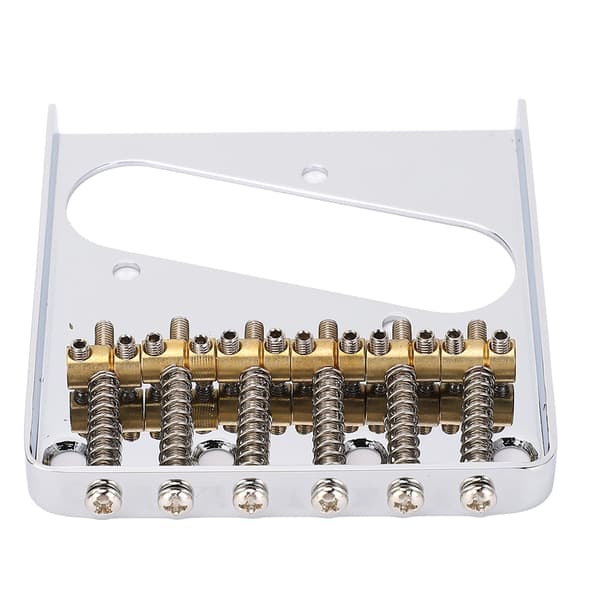54 mm Telecaster gitarrstall, 6-strängad Hardtail med mässingssadlar, krommetall reservdel för elgitarr
