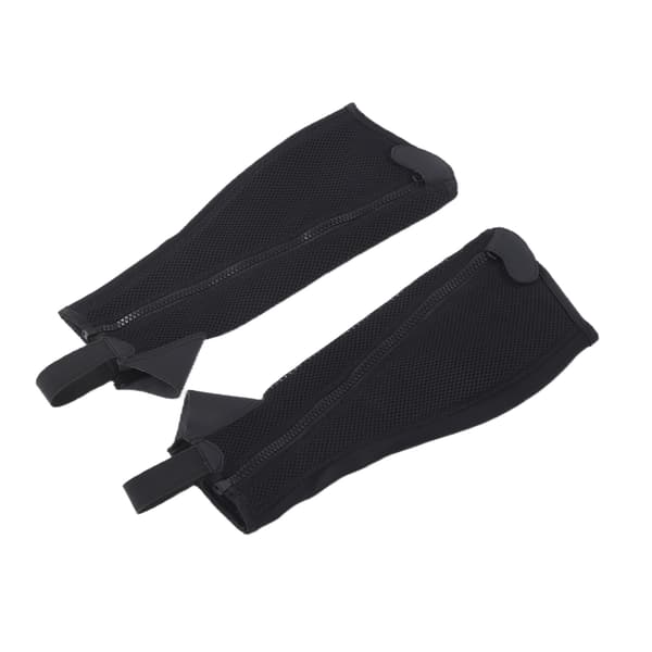 2-pack svarta mesh-halvchaps för barn – flexibla ridbenskydd, hästskydd