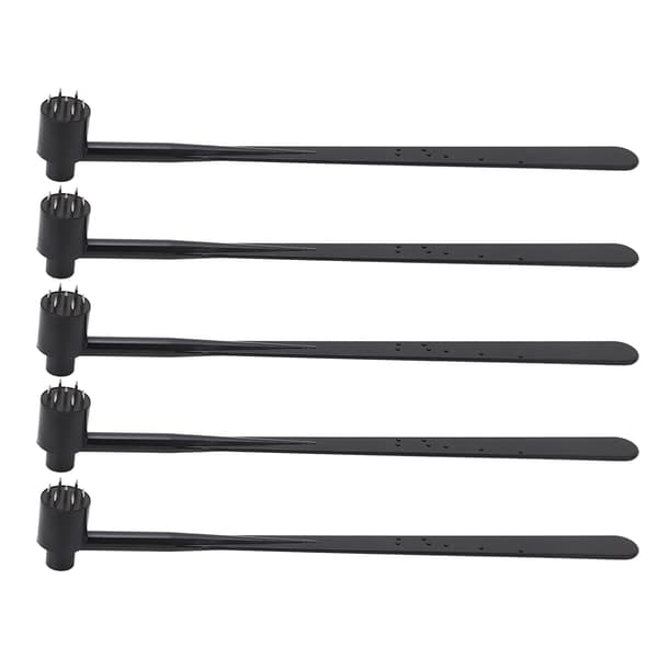 5 STK Blommeblomst Dermal Hammer Enkelt Ende Sort ABS Håndtag Rustfrit Stål til Industri