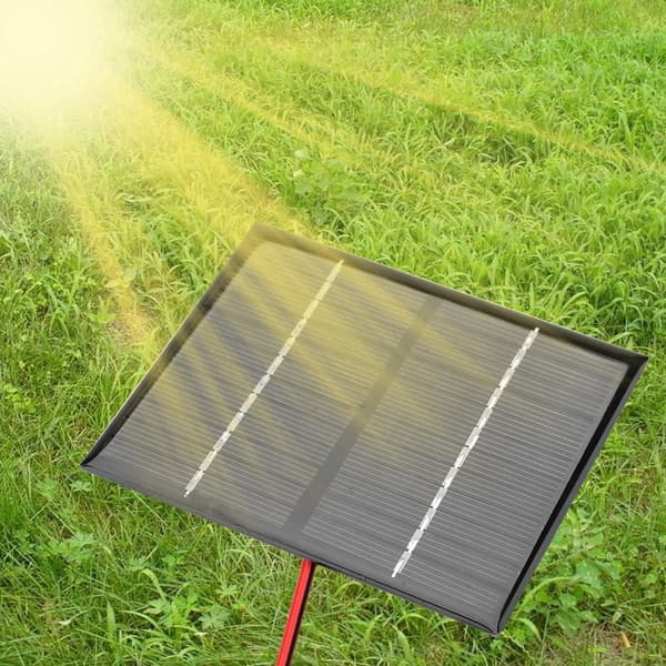 12V 1.5W Poly Solpanel med Alligatorclips, Bærbart DIY Opladersæt