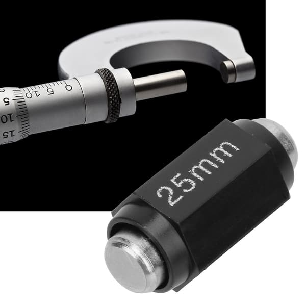 Rustfrit stål udvendig mikrometer standard kalibreringsblokstang (25 mm)